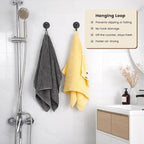 SEMAXE 4 Piece Yellow & Gray Bath Towel Set - Image 4