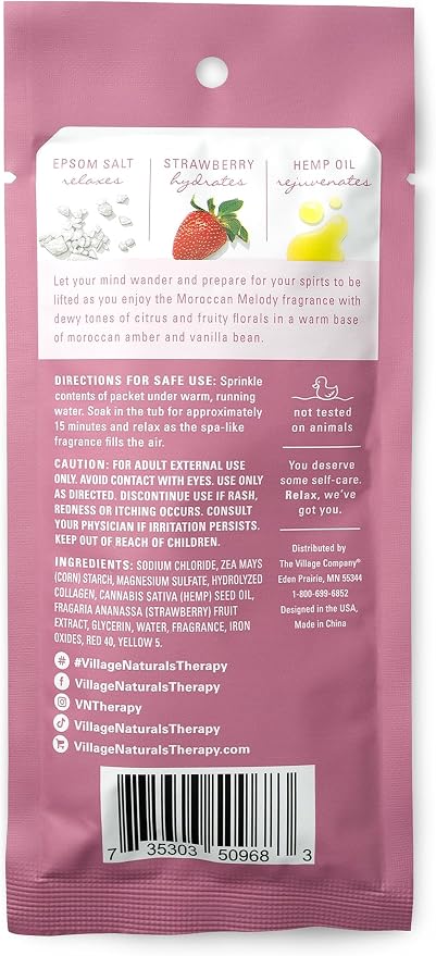 Village Naturals Therapy Glow Concentrated Mineral Bath Soak, Moroccan Melody - Image 2