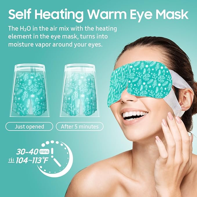 BeHoomi 20Packs Steam Eye Mask, Heated Eye Mask Warm Compress - Image 5