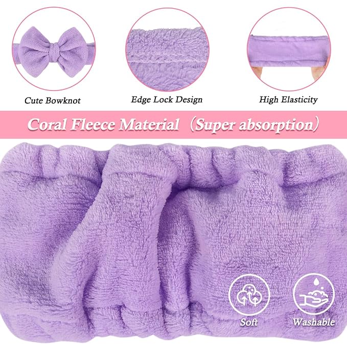 Shintop Spa Headband, Soft Makeup Headband - Image 7