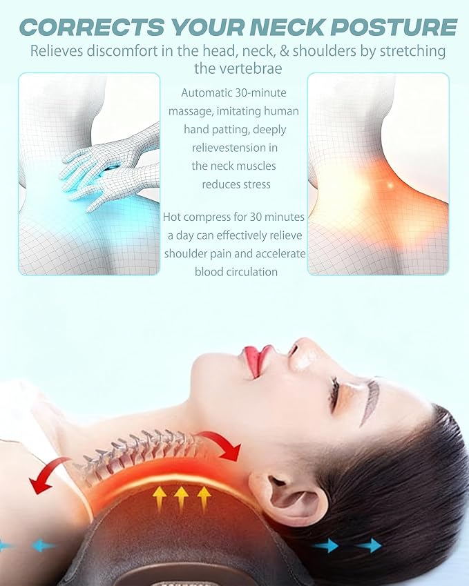 Neck Massager Pillow with Heat and Vibration - Image 2