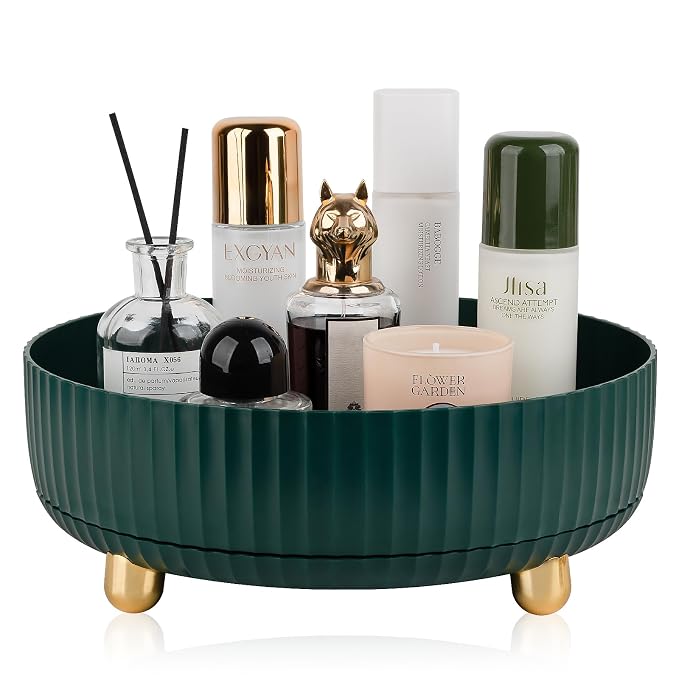 Anyoifax Makeup Perfume Organizer Tray 360 Degree Rotating Lazy Susan Skincare by Anyoifax