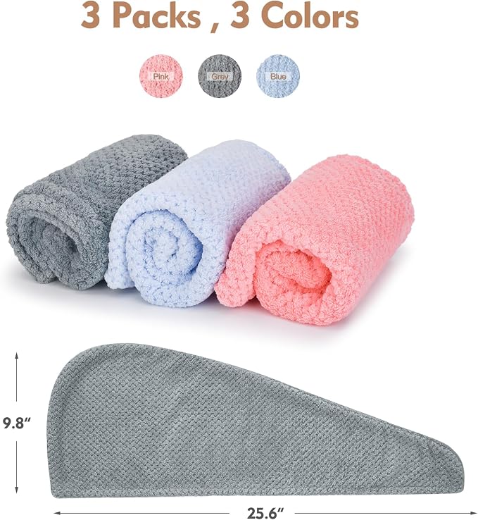 OEAGO Microfiber Hair Towel for Women: Gifts for Teen Girls Kids Girlfriends - Image 3