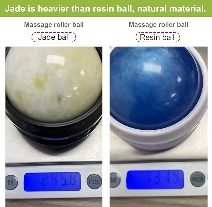 ideayard Cold Massage Roller Ball, Massage Stone Tool Jade Ball - Image 6