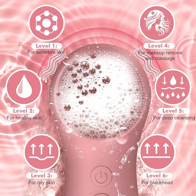 LZP Silicone Face Scrubber, Electric Facial Cleansing Brush - Image 2