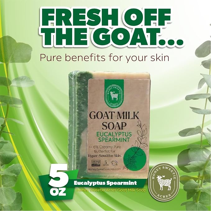Honey Sweetie Acres Eucalyptus Spearmint Goat Milk Soap - Image 2