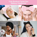 CIEHER 12 PCS Black & Pink Makeup Headband - Image 4