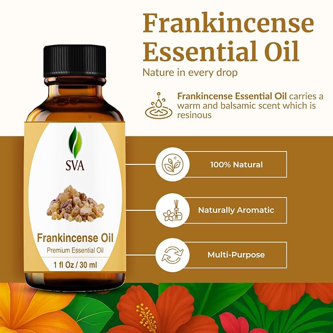 SVA Frankincense Essential Oil – 1 Fl Oz – 100% Natural Boswellia Carterii Oil - Image 2