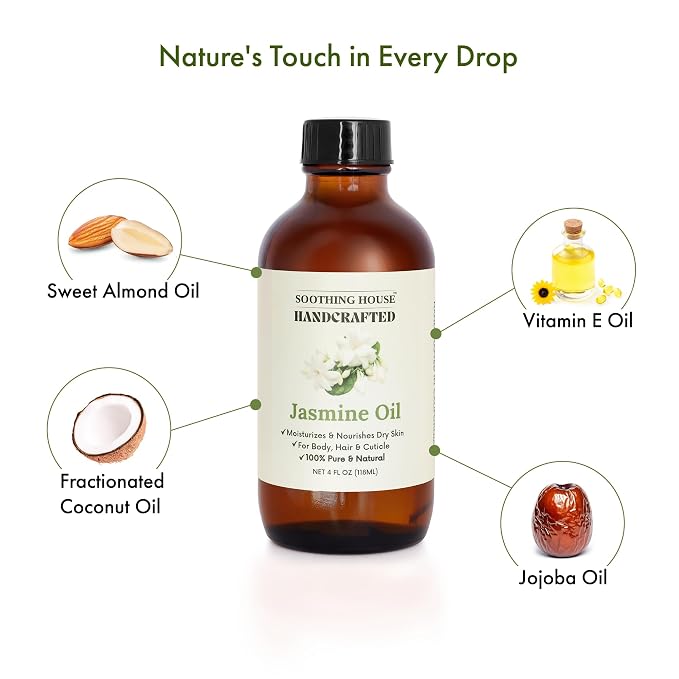 Jasmine Body, Hair & Nail Oil: Nourishing & Fast-Absorbing, Lightweight Glow - Image 2