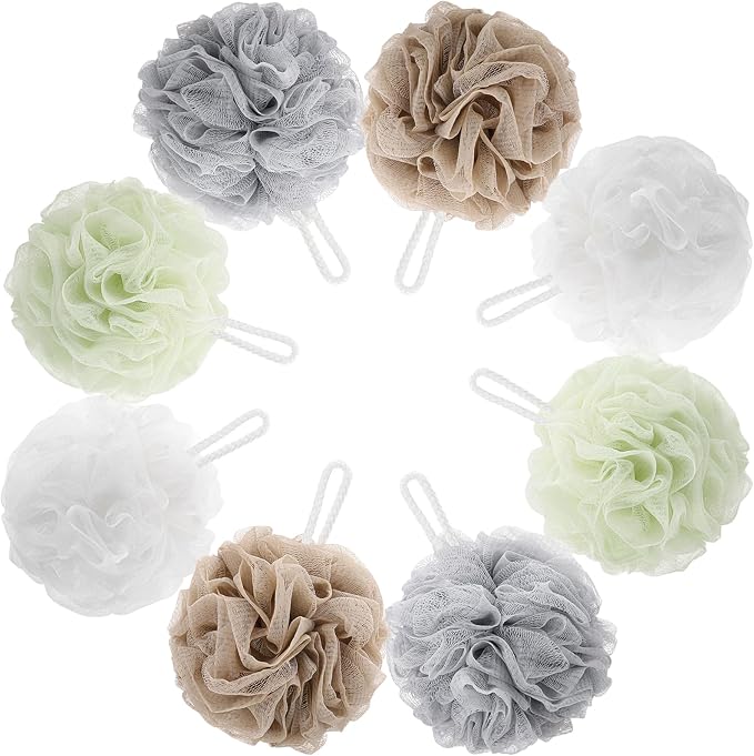 8 Small Mesh Pouf Bath Sponge by Tbestmax