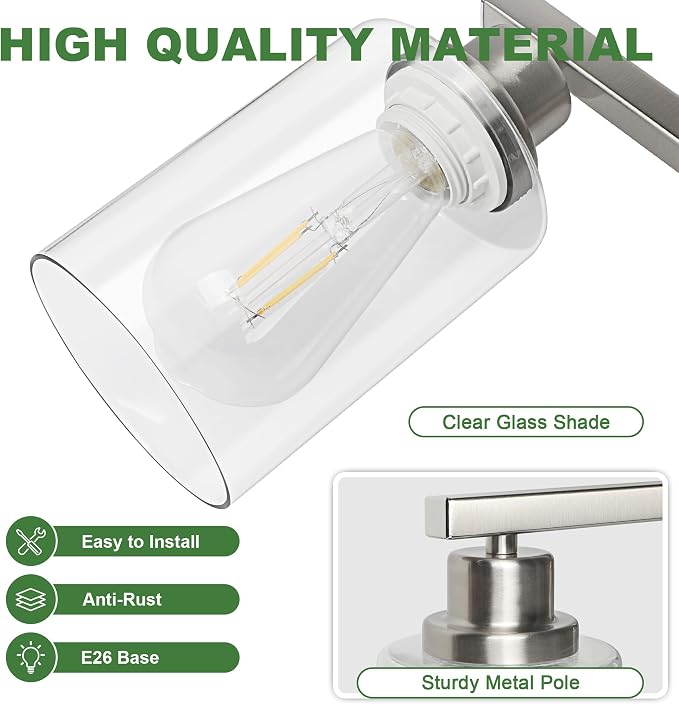 Ascher Bathroom Light Fixtures, 5-Light Vanity Lights - Image 4
