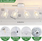 Baocuz 4-Lights Kitchen Light Fixtures Ceiling Mount, Adjustable - Image 2