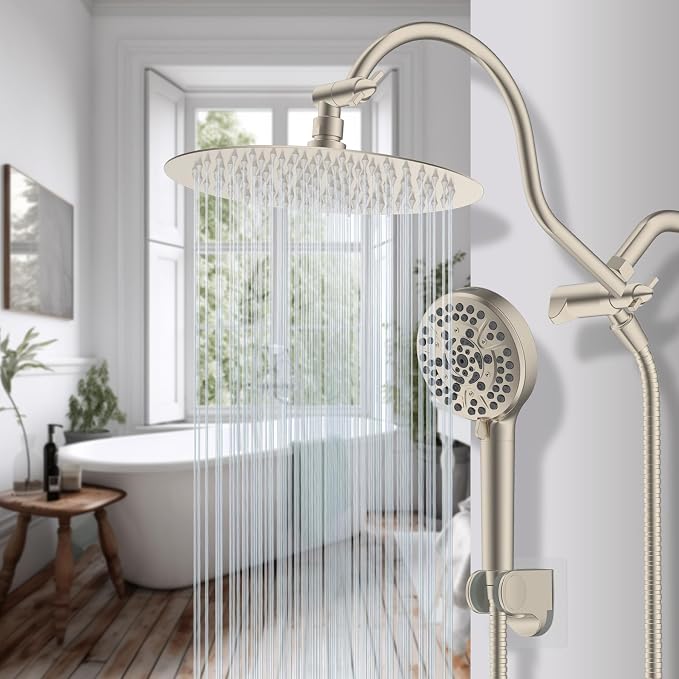 Hibbent All Metal CUPC Certified Shower Head, Handheld Showerhead Combo - Image 9