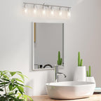 Espird Bathroom Vanity Light Fixtures Brushed Nickel, 6 Lights Bathroom Over - Image 7