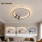 Shine LUEST Modern LED Bedroom Ceiling Light, 2 Adjustable Spotlights, Dimmable - Image 5