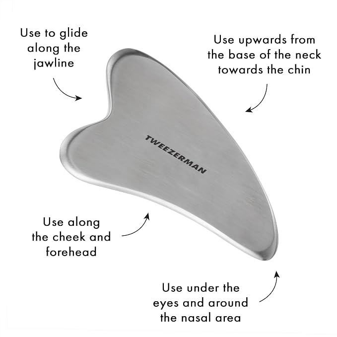 Tweezerman Stainless Steel Gua Sha Massager - Image 4