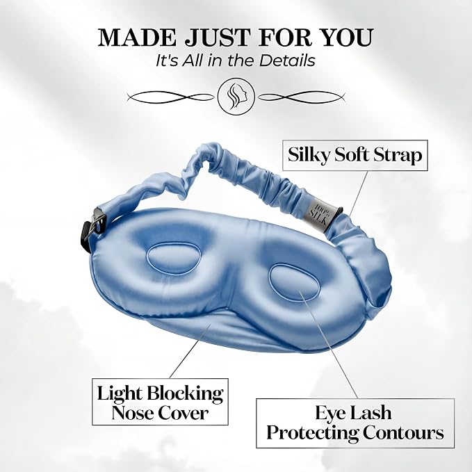 SLEEP SANCTUARY 100% Pure Mulberry Silk Sleep Mask - Image 6