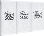 MASHAN Class of 2026 Graduation Hand Towels 3 Pack, 100% Cotton Soft Absorbent by MASHAN