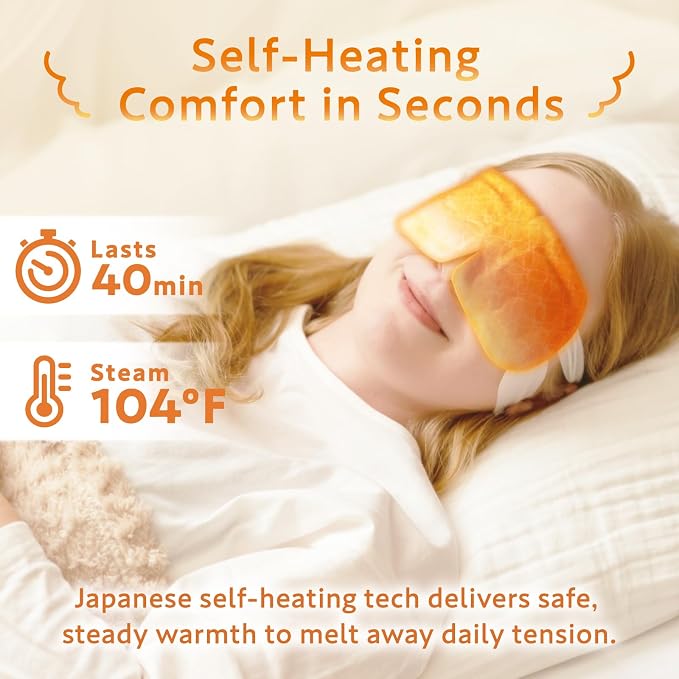 HIBINO | Steam Eye Mask | Self-Heating Warm Eye Masks - Image 3