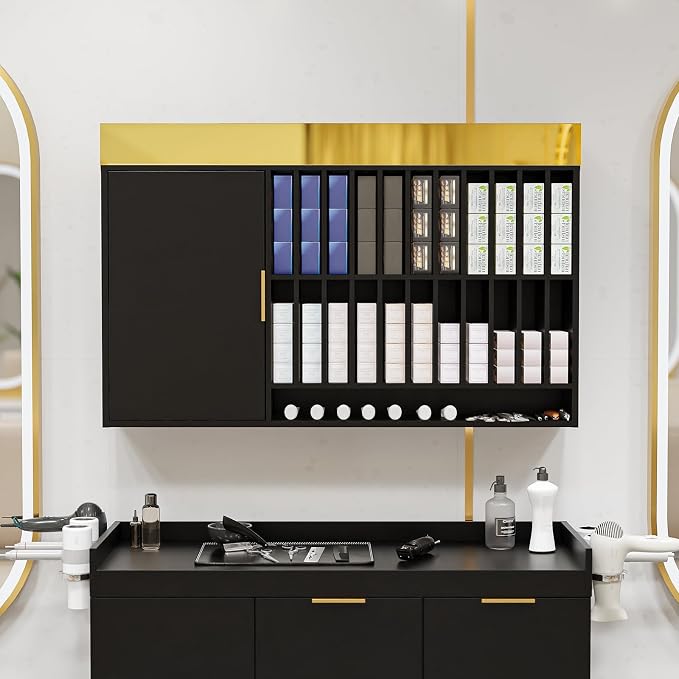 OmySalon Hair Color Organizer Rack, Professional Wall Mounted Salon Station - Image 2