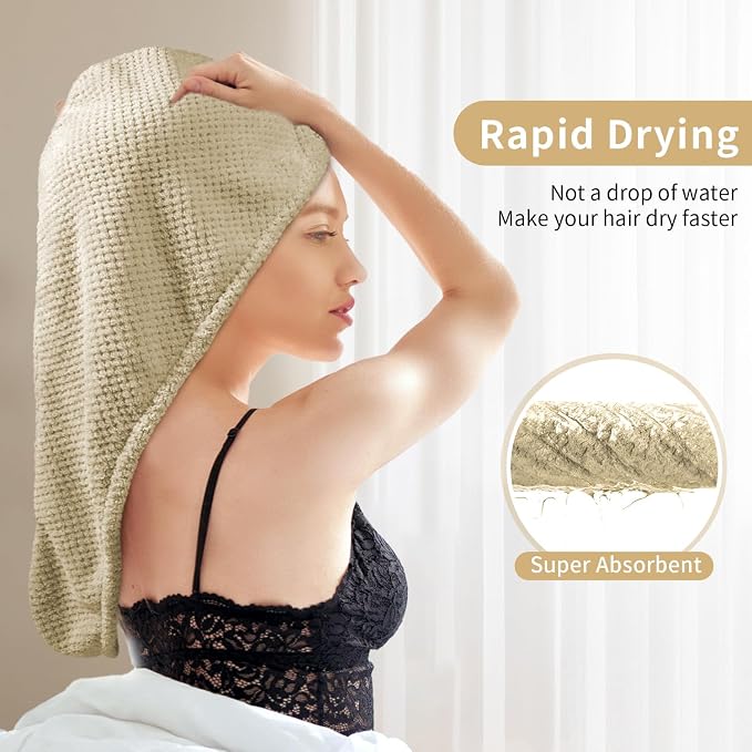 my novel things 3 Pack Microfiber Hair Towel Wrap - Image 6