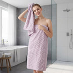 REDKISS 4 Pack Purple Microfiber Bath Towels - Image 3