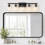 5-Light Black Bathroom Vanity Light, Modern Vanity Lighting Fixture - Image 8