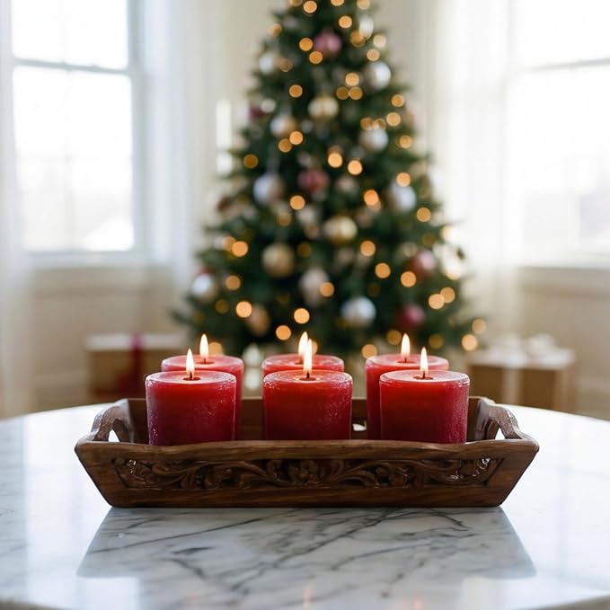 Aroma Naturals Votive Candles Essential Oil, Peace Ruby Holiday - Image 8