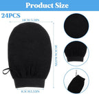 24 Pcs Black Exfoliating Gloves Bulk, Deep Exfoliating Glove - Image 2