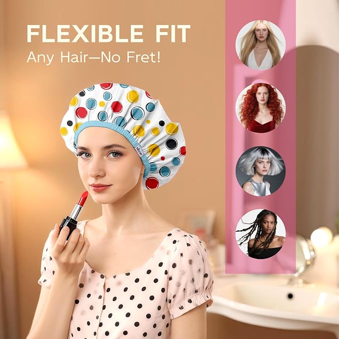 Years calm Waterproof Shower Cap - Image 6