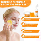 Turmeric Cleansing Pads 50 Pcs+Tumeric Soap Bar+Tumeric Face Wash - Image 6