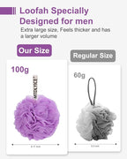 MTDLYICE Loofah Sponge, XXL Large Loofah 100g 4 Pack, Bath Sponge Soft Mesh - Image 4