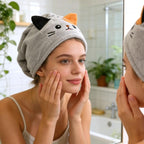 2Pack Microfiber Hair Towel Wrap - Image 6
