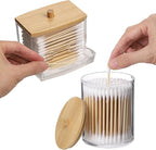 Tbestmax Qtips Holder Bathroom Container, 10/7 OZ Cotton Ball/Swabs Dispenser - Image 3
