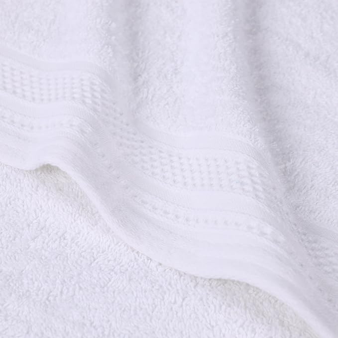 Superior Honeycomb 100% Cotton 500 GSM 12 Piece Bath Towel Set, 6 Washcloths - Image 6