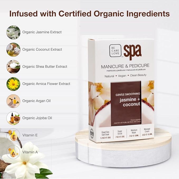 BCL Spa Jasmine + Coconut Professional Pedicure Kit Foot Spa Set – Exfoliate - Image 2