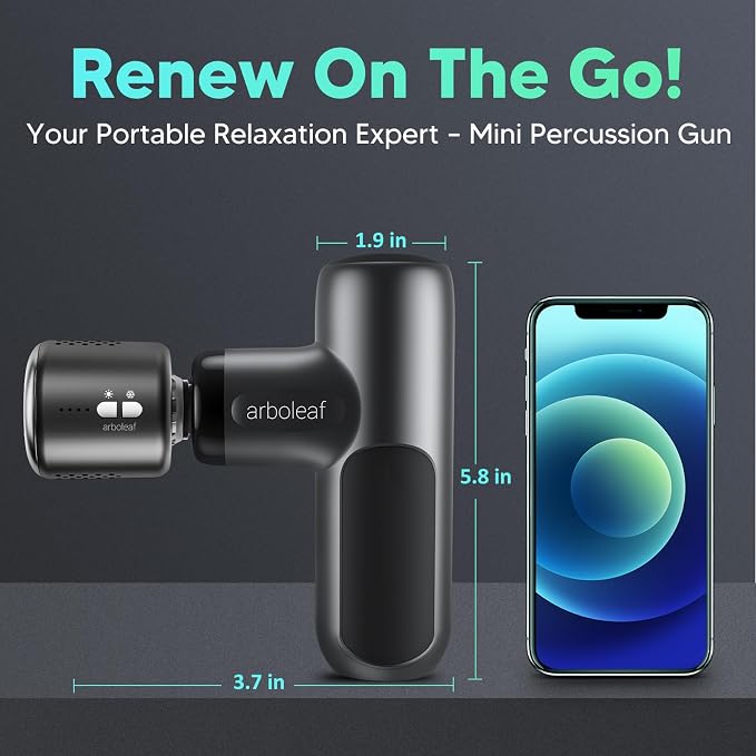 arboleaf Mini Thermacool Massage Gun, Heat and Cool Muscle Massager - Image 4