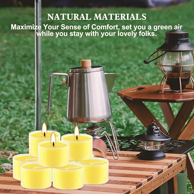Fclayvts 8-Hour 50Pack Citronella Tealight Candles, Outdoor and Indoor Summer - Image 5