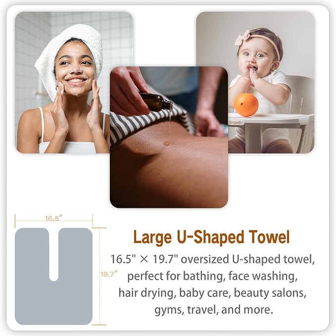 MAYOKEN® 12PCS U-Shaped Microfiber Facial Towels - Image 4