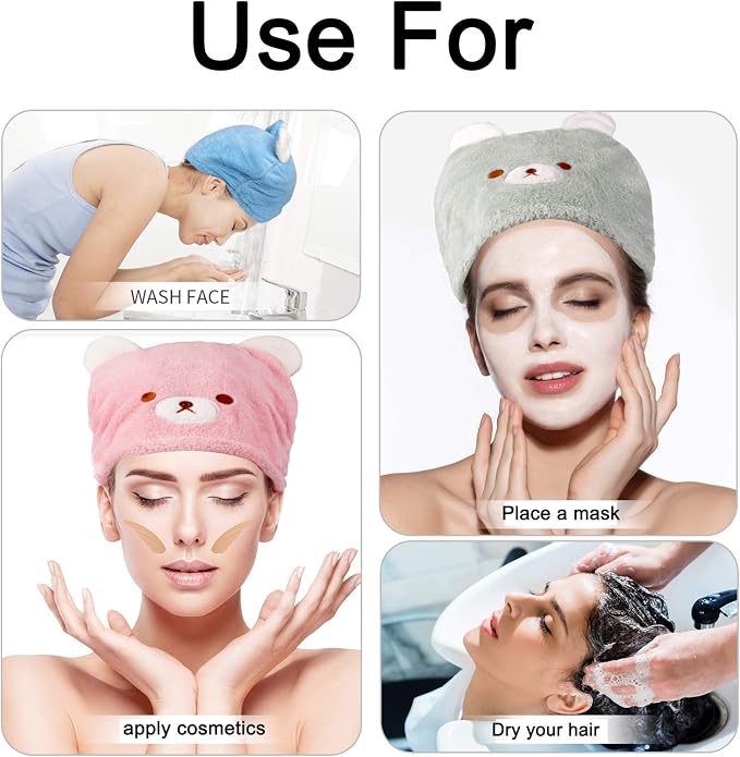 Lamoutor 3Pcs Hair Drying Towel - Image 6