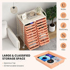 Giantex 20 Drawers Rolling Cart, Mobile Storage Drawer Cart, Classroom Organizer - Image 5