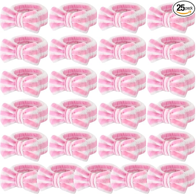 25 Pcs Spa Headband Bulk Makeup Headbands by Wavyknot