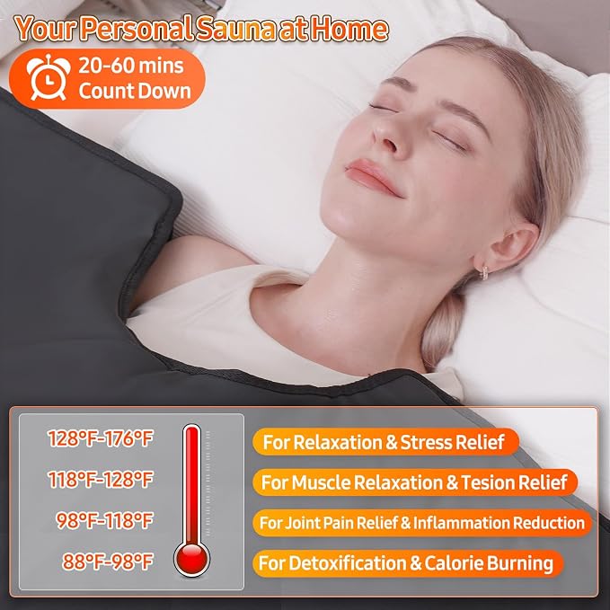 Infrared Sauna Blanket for Home: Extra Large Portable Sauna Blanket withFull - Image 3