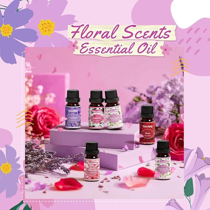 SALKING Floral Essential Oils Set, Premium Pure and Natural Essential Oils - Image 2