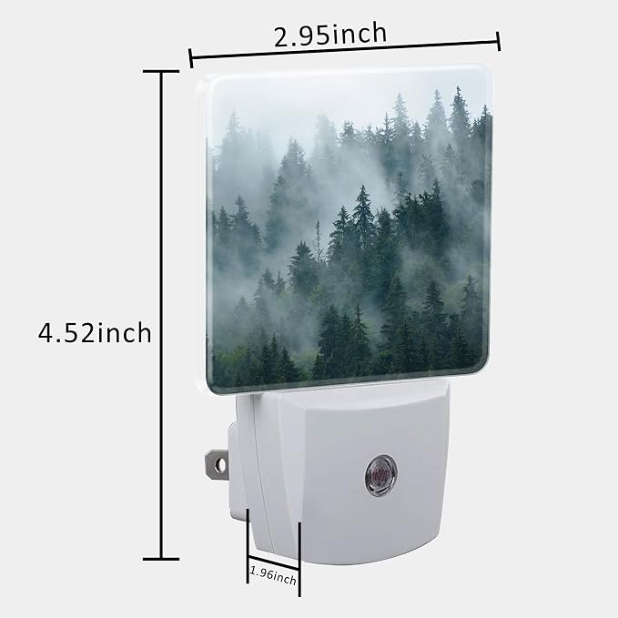 Night Light Plug into Wall Misty Fir Forest Night Light - Image 5