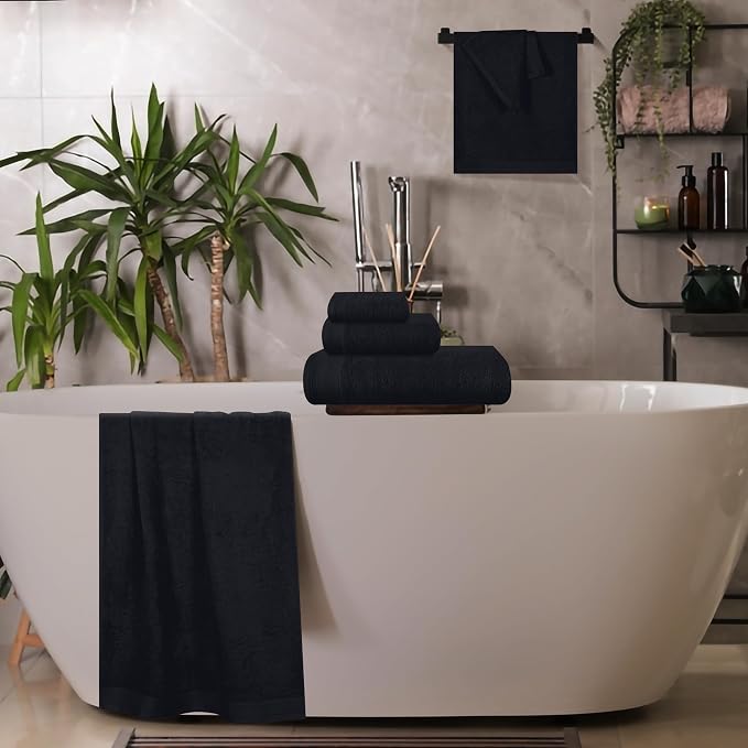 Ultra Soft 6 Pack Cotton Towel Set, Contains 2 Bath Towels 28x55 inch, 2 Hand - Image 5