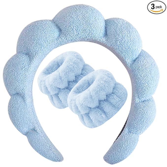 Beleki Spa Headband for Washing Face, Sponge Makeup Skincare Headband & by Beleki
