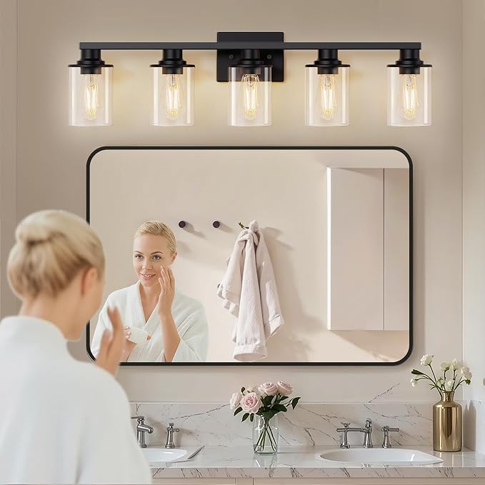 L LOHAS LED 5-Light Bathroom Light Fixtures Over Mirror, Modern Vanity Lights - Image 6