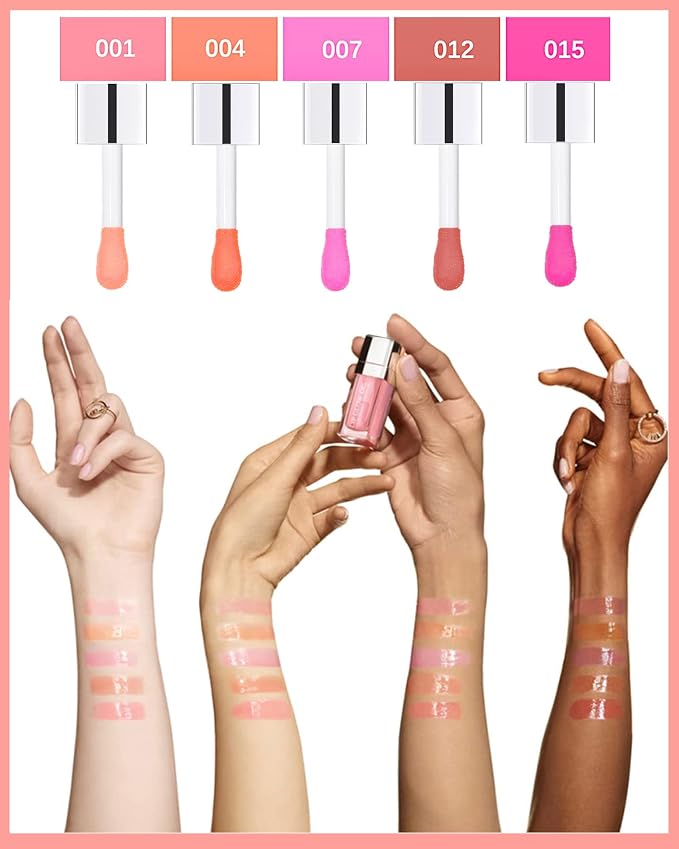 Plumping Lip Glow Oil, Hydrating Tinted Lip Oil Gloss, Glow Reviver Lip Oil - Image 4
