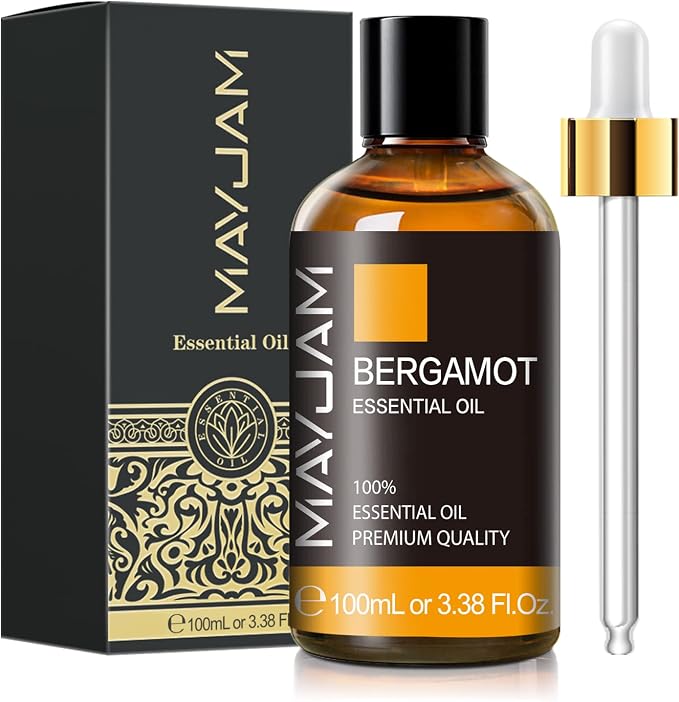 Bergamot Essential Oil, MAYJAM Premium Pure Essential Oils, 3.38FL.OZ Large by MAYJAM